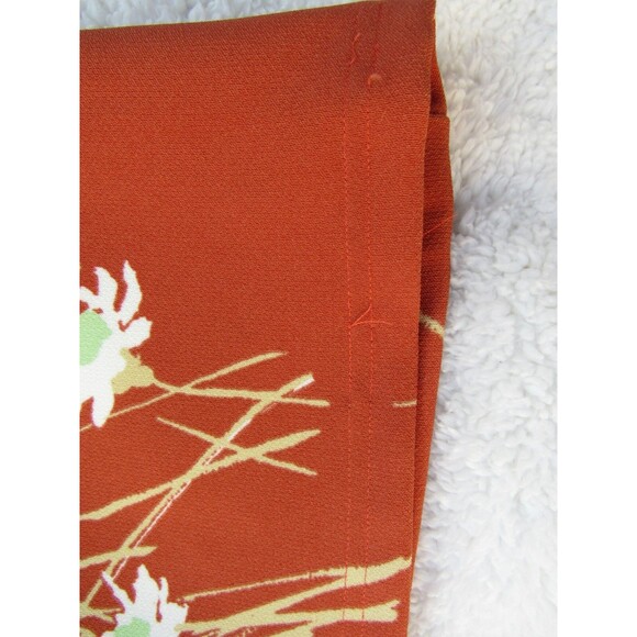 Urban Outfitters UO Dalila Flare Pants Womens S Low Rise Y2K Orange Floral Print - Picture 3 of 15